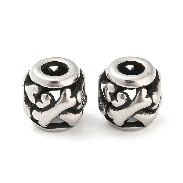 

PandaHall 316 Surgical Stainless Steel Beads, Barrel, Antique Silver, 10x9.5mm, Hole: 4mm 316 Surgical Stainless Steel Barrel