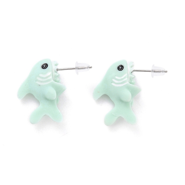 PandaHall Cute Shark Resin Stud Earrings, Animal Earrings with Alloy Pin for Women, Turquoise, 22x8x16mm, Pin: 0.6mm Resin Other Animal... PandaHall Cute Shark Resin Stud Earrings, Animal Earrings with Alloy Pin for Women, Turquoise, 22x8x16mm, Pin: 0.6mm Resin Other Animal...