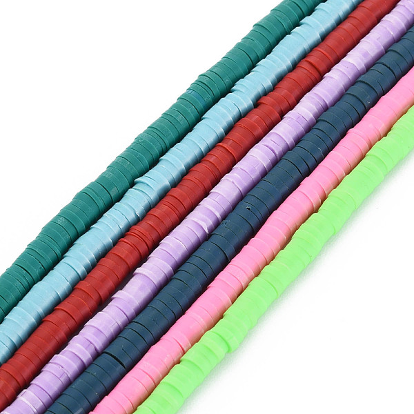 

PandaHall Handmade Polymer Clay Bead Strands, Disc/Flat Round, Colorful, 4x0.5~1mm, Hole: 1.4mm, about 290~388pcs/strand, 15.16 inch~15.94...