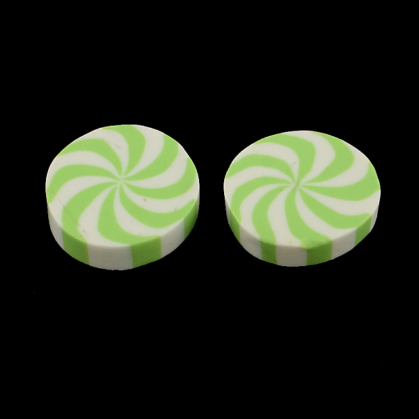 

PandaHall Flat Round Handmade Polymer Clay Cabochons, Light Green, 20~21x5mm Polymer Clay Flat Round Green