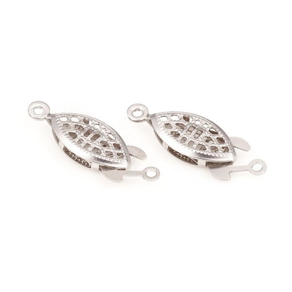 

PandaHall 304 Stainless Steel Box Clasps, Horse Eye, Stainless Steel Color, 7x21x4mm, Hole: 1mm 304 Stainless Steel Horse Eye