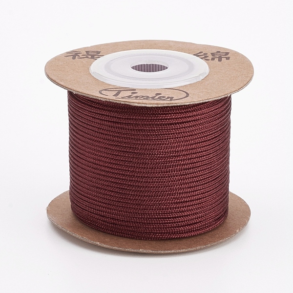 

PandaHall Nylon Cords, String Threads Cords, Round, Brown, 1.5mm, about 27.34 yards(25m)/roll Nylon Brown