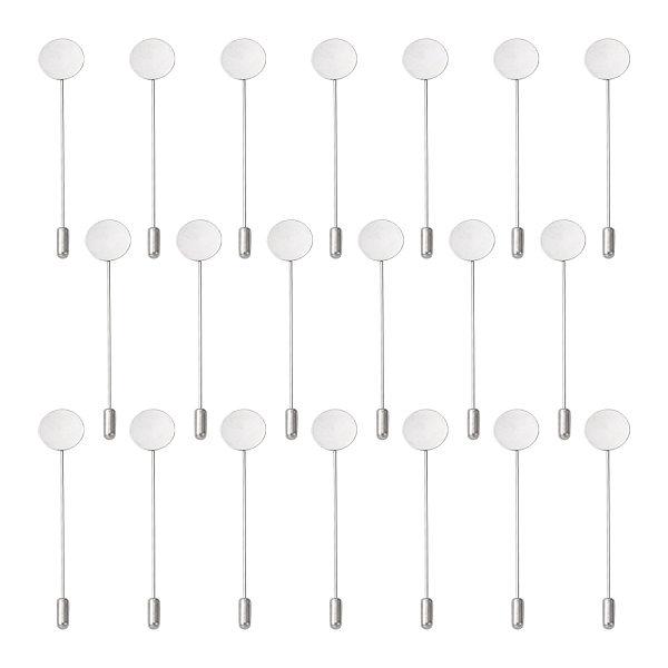 

PandaHall 304 Stainless Steel Brooch Findings, Stainless Steel Color, Tray: 15mm, 77x15mm, pin: 1mm 304 Stainless Steel