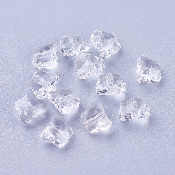 

PandaHall Transparent Glass Beads, Faceted, Butterfly, Clear, 6.5x8x5.5mm, Hole: 1mm Glass Butterfly Clear