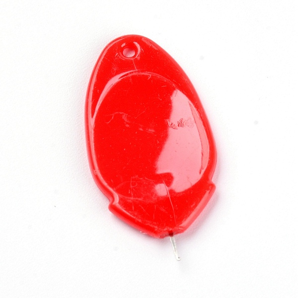 PandaHall Plastic Needle Threader for Hand Sewing, Wire Loop DIY Needle Threader Hand Machine Sewing Tool, Red, 4x2x0.3cm, Hole: 1.5mm...