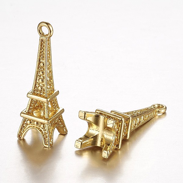 

PandaHall Brass Pendants, Long-Lasting Plated, Real 24K Gold Plated, Eiffel Tower, Lead Free & Cadmium Free, 21.5x6.5x6.5mm, Hole: 1mm...