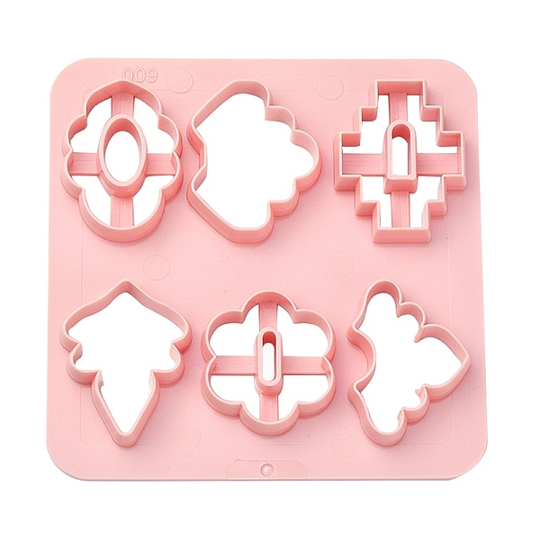 

PandaHall ABS Cookie Cutters, Flower, Pink, 100x120mm Plastic Square Pink