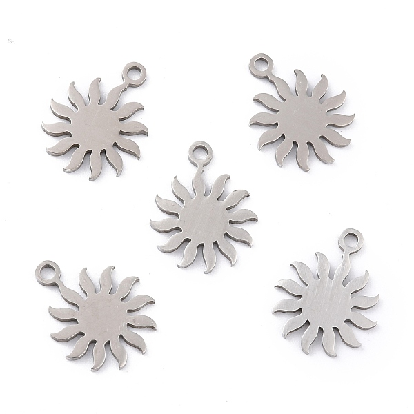 

PandaHall 201 Stainless Steel Pendants, Sun, Stainless Steel Color, 16x12.5x1mm, Hole: 1.6mm 202 Stainless Steel Sun
