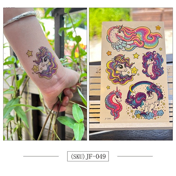 

PandaHall Horse Pattern Removable Temporary Tattoos Paper Stickers, Colorful, 12x7.5cm Paper Horse