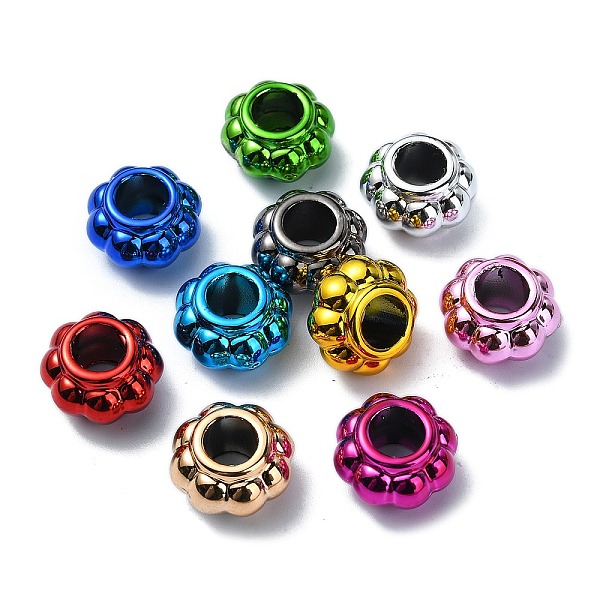 

PandaHall UV Plating Acrylic European Beads, Large Hole Beads, Lantern, Mixed Color, 13.5x8.5mm, Hole: 6mm Acrylic Lantern Multicolor