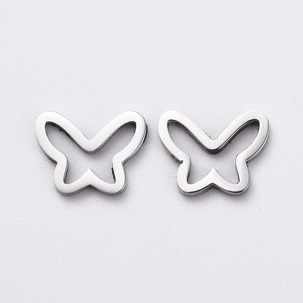 

PandaHall 304 Stainless Steel Linking Rings for Jewelry Making, Manual Polishing, Butterfly, Stainless Steel Color, 6x8x1.5mm, Inner...