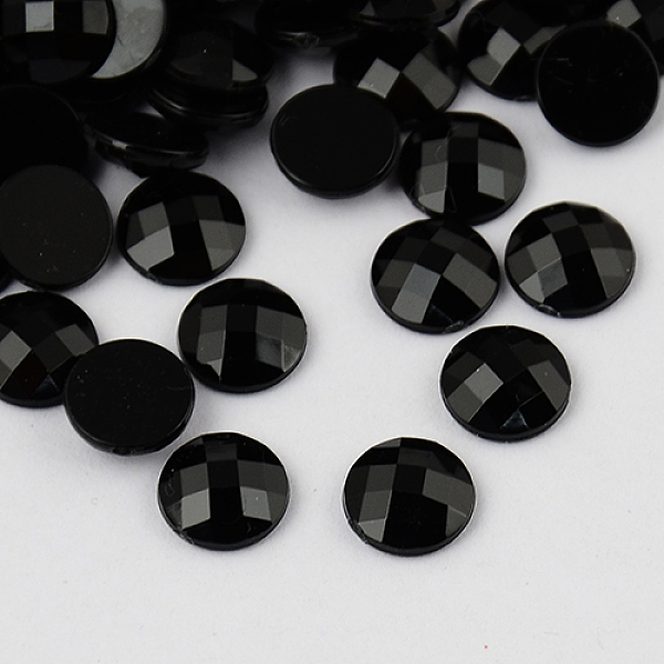 

PandaHall Taiwan Acrylic Rhinestone Cabochons, Flat Back and Faceted, Half Round/Dome, Black, 13x4mm Acrylic Rhinestone Half Round Black