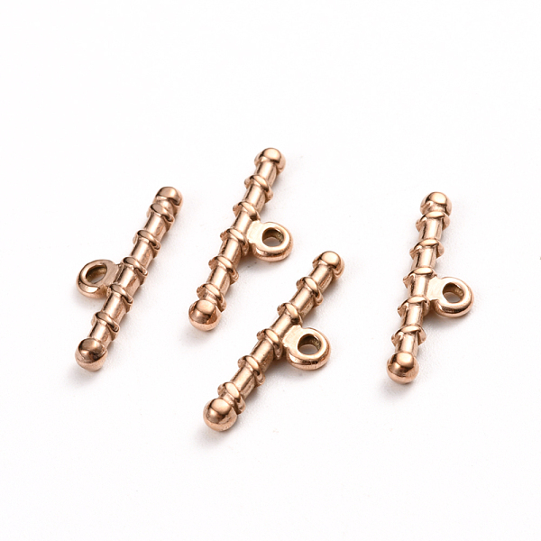 

PandaHall Ion Plating(IP) 304 Stainless Steel Toggle Clasps Parts, Bar, Rose Gold, 22x6x2.5mm, Hole: 1.6mm 304 Stainless Steel Others