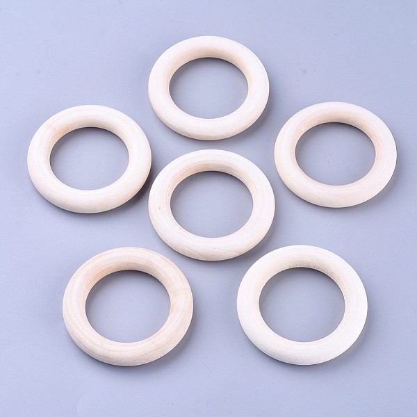 

PandaHall Unfinished Wood Linking Rings, Macrame Wooden Rings, Annular, Khaki, 55x9mm, Hole: 36mm Wood Ring Yellow