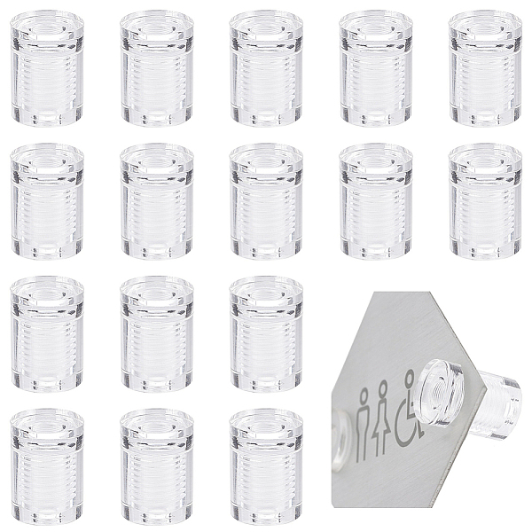 

PandaHall CRASPIRE 16-Pack Clear Standoffs 0.75 x 0.75inch Acrylic Standoff Screws Transparent Standoff Mounting Hardware Glass Standoff...