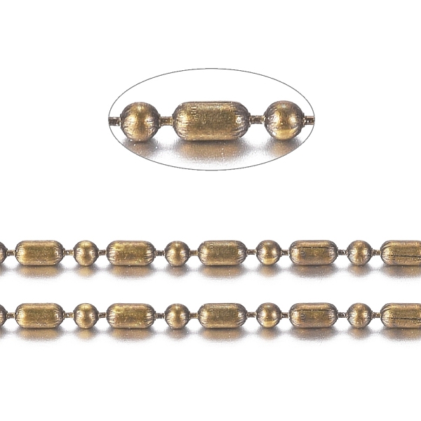 

PandaHall Brass Ball Chains, Ball-Bar Style, Round and Oval, Long-Lasting Plated, Soldered, with Spool, Cadmium Free & Nickel Free & Lead...