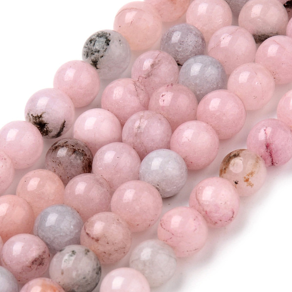 

PandaHall Natural Plum Blossom Jasper Beads Strands, Dyed, Round, 6~6.5mm, Hole: 1mm, about 63pcs/strand, 15.5 inch Cherry Blossom Jasper..., Pink