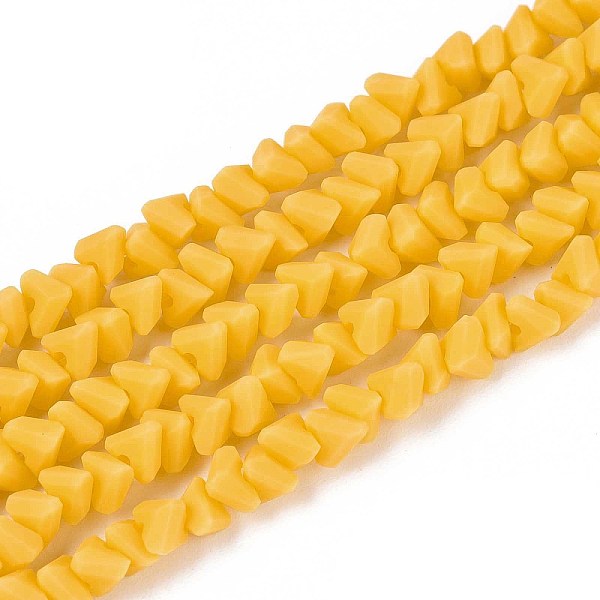 Frosted Opaque Glass Beads Strands