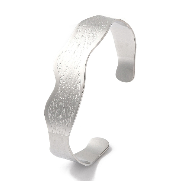 

PandaHall 304 Stainless Steel Open Cuff Bangles for Women, Stainless Steel Color, Inner Diameter: 1-7/8~2-3/8 inch(4.7~6cm), 16.5mm 304...