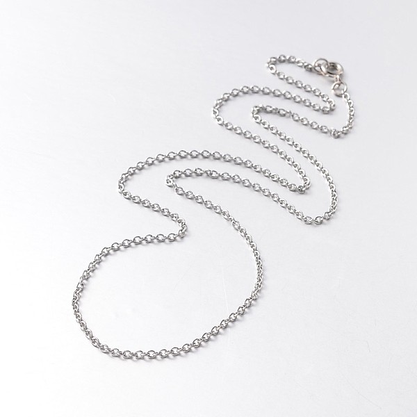 

PandaHall 316 Surgical Stainless Steel Cable Chain Necklaces, with Brass Spring Ring Clasps, Stainless Steel Color, 20 inch(50.8cm) 316...