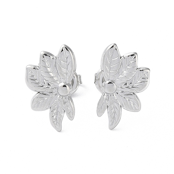 

PandaHall 304 Stainless Steel Stud Earrings, Leaf, Stainless Steel Color, 13x18mm 304 Stainless Steel Leaf
