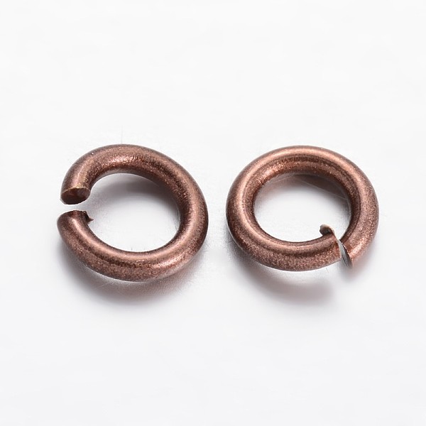 

PandaHall Brass Open Jump Rings, Red Copper, 18 Gauge, 7x1mm, Inner Diameter: 5mm, about 450pcs/50g Brass