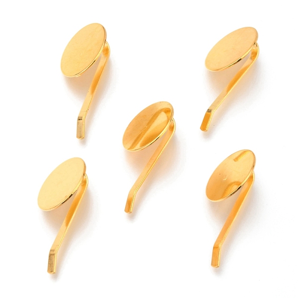 

PandaHall Iron Bobby Pin Findings, Pony Hook, Golden, 31x18x8.9mm Iron