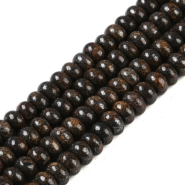 

PandaHall Natural Bronzite Beads Strands, Rondelle, 6.5x4mm, Hole: 1mm, about 90pcs/strand, 15.08 inch(38.3cm) Bronzite Rondelle