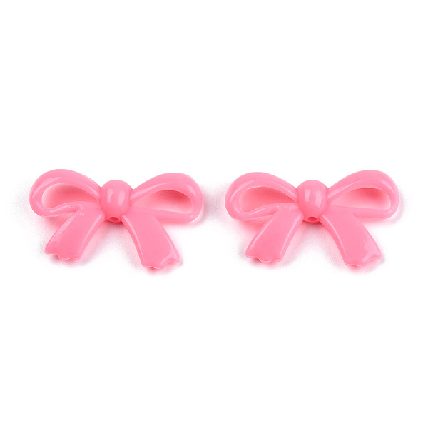 

PandaHall Opaque Acrylic Beads, Bowknot, Hot Pink, 18x30x5.5mm, Hole: 1.6mm, about 600pcs/500g Acrylic Bowknot