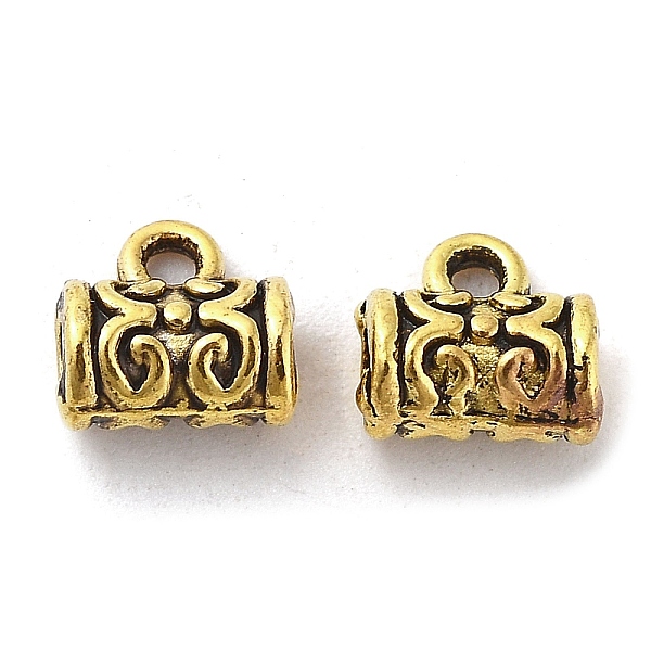 

PandaHall Tibetan Style Alloy Tube Bails, Loop Bails, Cadmium Free & Lead Free, Antique Golden, 7x7.5x4.5mm, Hole: 1.2mm, Inner Diameter...