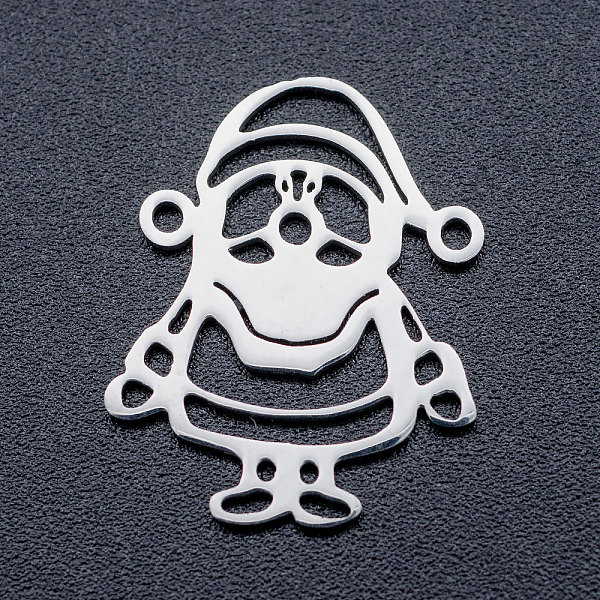 

PandaHall 201 Stainless Steel Stamping Blank Links connectors, Christmas Santa Claus, Stainless Steel Color, 21x16.5x1mm, Hole: 1.2mm 201...