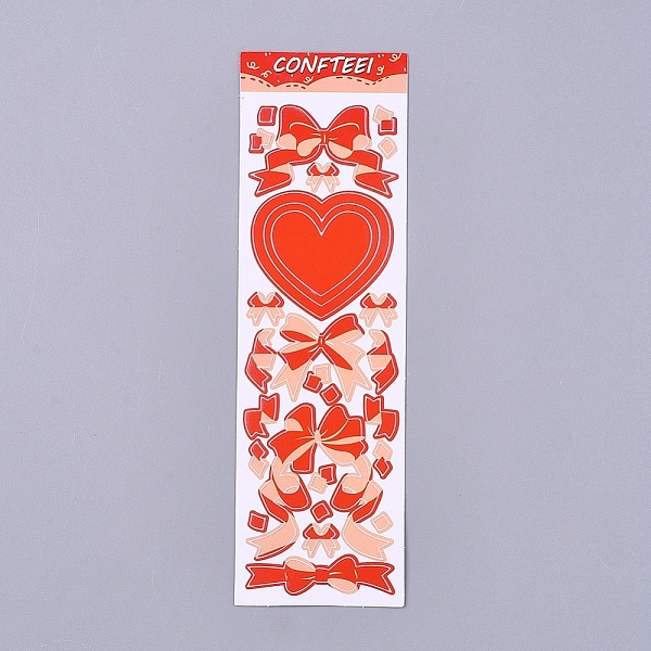 

PandaHall Bowknot Ribbon Pattern Decorative Labels Stickers, DIY Handmade Scrapbook Photo Albums, Red, 165x50x0.5mm, Pattern: 4~45mm Paper...