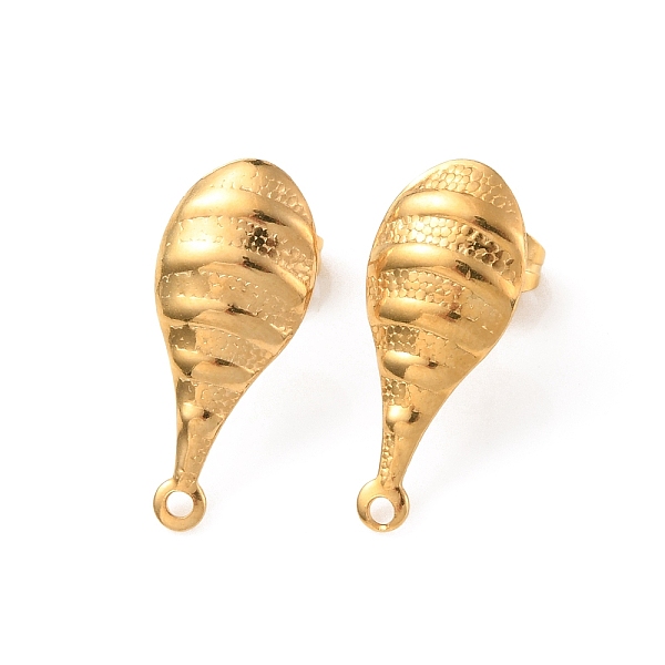 

PandaHall 304 Stainless Steel Stud Earring Findings, with Horizontal Loop, Teardrop, Golden, 21x9mm, Hole: 1.4mm, Pin: 0.8mm 304 Stainless...