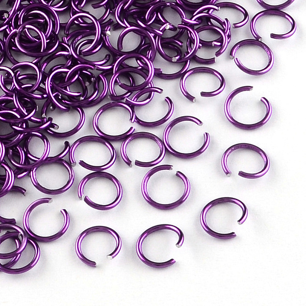 

PandaHall Aluminum Wire Open Jump Rings, Dark Violet, 20 Gauge, 6x0.8mm, Inner Diameter: 5mm, about 43000pcs/1000g Aluminum Purple