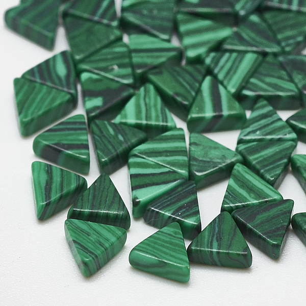 

PandaHall Synthetic Malachite Cabochons, Triangle, Green, 4x4.5x2mm Malachite Triangle Green