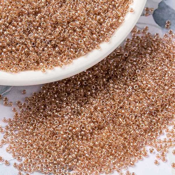 

PandaHall MIYUKI Round Rocailles Beads, Japanese Seed Beads, (RR1129) Inside Dyed Topaz, 15/0, 1.5mm, Hole: 0.7mm, about 5555pcs/bottle..., Brown