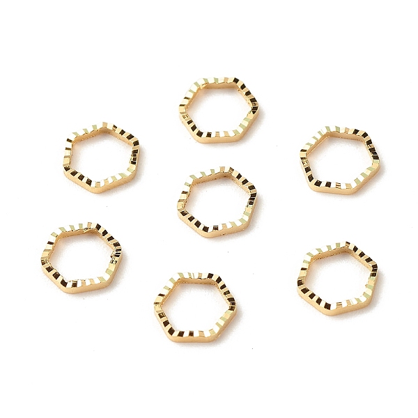 

PandaHall Brass Linking Rings, Long-Lasting Plated, Cadmium Free & Lead Free, Hexagon, Real 24K Gold Plated, 6x6.5x1mm, Inner Diameter...
