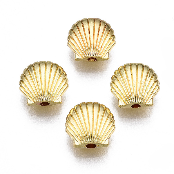 

PandaHall Rack Plating Alloy Beads, Cadmium Free & Lead Free, Scallop Shell Shape, Light Gold, 8.5x9x4mm, Hole: 1.5mm Alloy Shell Shape