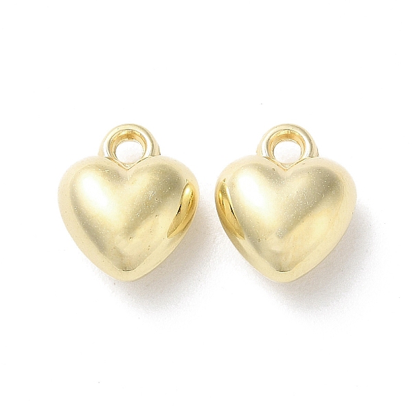 

PandaHall CCB Plastic Pendants, Heart Charms, Golden, 11.5x9.5x5.5mm, Hole: 1.6mm Plastic Heart