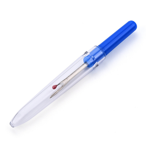 

PandaHall Plastic Handle Iron Seam Rippers, Platinum Metal Color, Blue, 89x10mm Iron Blue