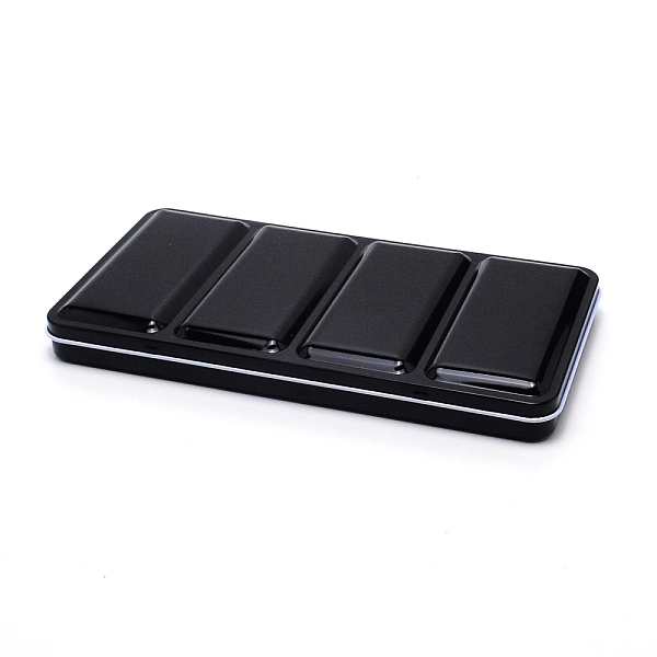 

PandaHall Rectangle Iron Watercolor Paintbox, 48 Compartments, Multifunction Palettes, Painting Supplies, Black, 22.5x11.4x2.45cm, 48...