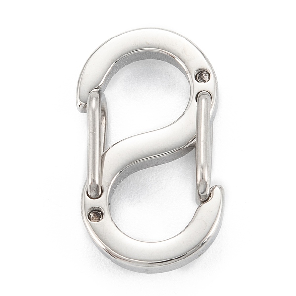 

PandaHall 304 Stainless Steel S-Hook Clasps, Stainless Steel Color, 18.5x10x4.5mm, Hole: 7.5x6mm 304 Stainless Steel