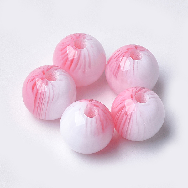 

PandaHall Resin Beads, Round, Pink, 18x11.5mm, Hole: 2.5mm Resin Round Pink