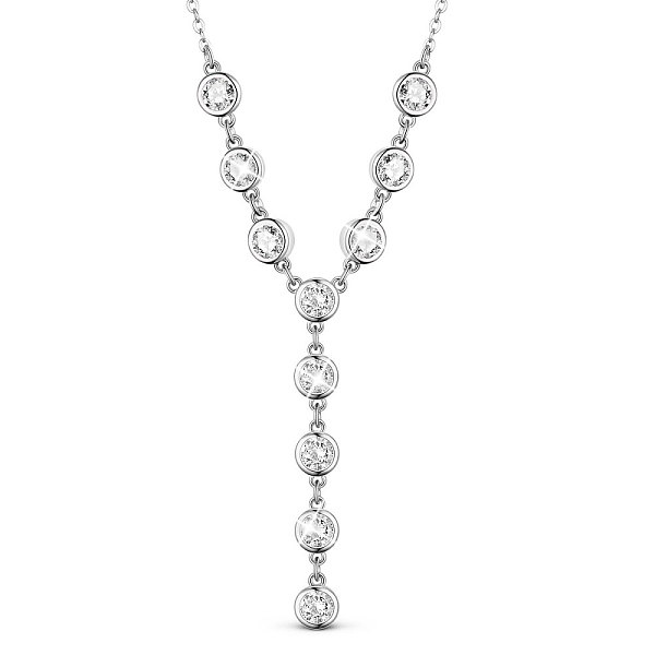

PandaHall SHEGRACE Brass Pendant Necklaces, with Grade AAA Cubic Zirconia and Cable Chains, Flat Round, Platinum, 17.7 inch(45cm) Cubic..., Clear