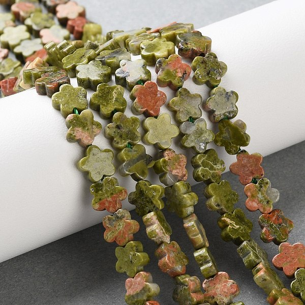 Natural Unakite Bea… - image