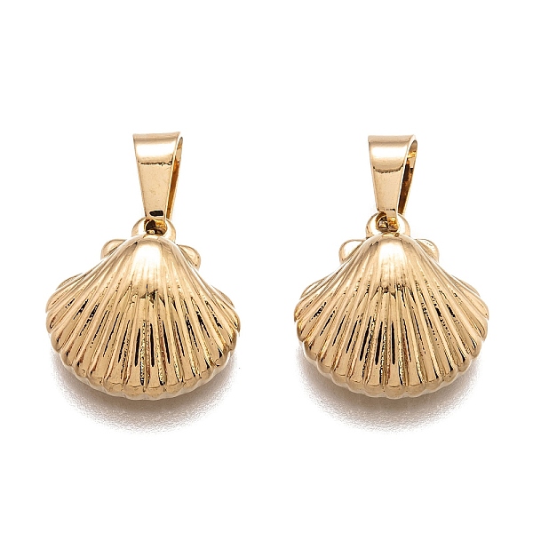 

PandaHall 304 Stainless Steel Pendants, Shell Shape, Golden, 16x15x5mm, Hole: 4X6mm 304 Stainless Steel Shell Shape