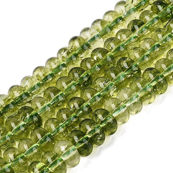 Brins de perles de verre transparentes craquelées