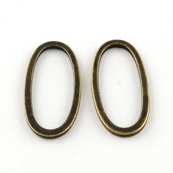 

PandaHall Oval Tibetan Style Alloy Linking Rings, Cadmium Free & Lead Free, Antique Bronze, 34x15.5x1.5mm, about 632pcs/1000g Alloy Oval