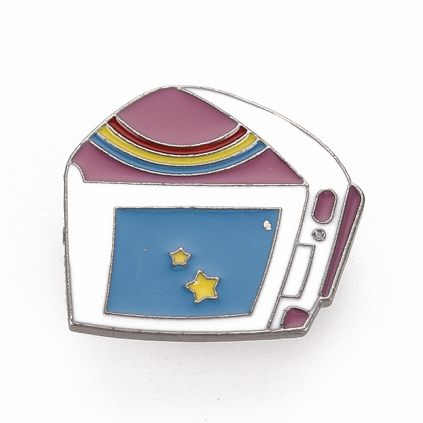 

PandaHall Rack Plating Alloy Enamel Brooches, Enamel Pins, with Brass Butterfly Clutches, Cadmium Free & Nickel Free & Lead Free, Star...