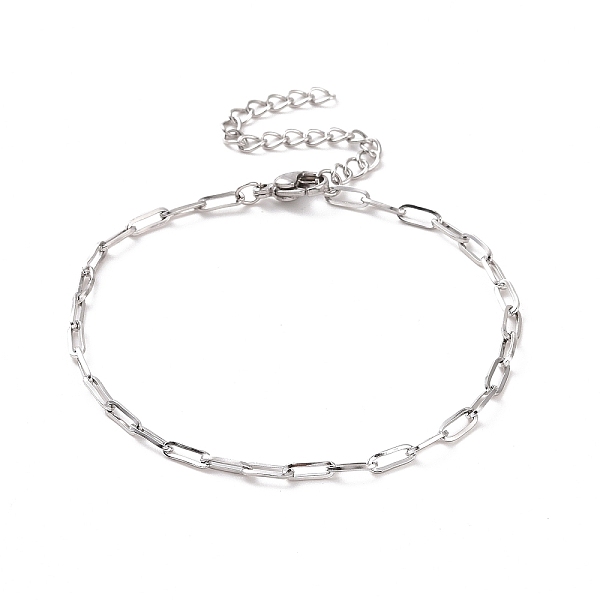 Non-Tarnish 304 Stainless Steel Cable Chain Bracelet for Men Women